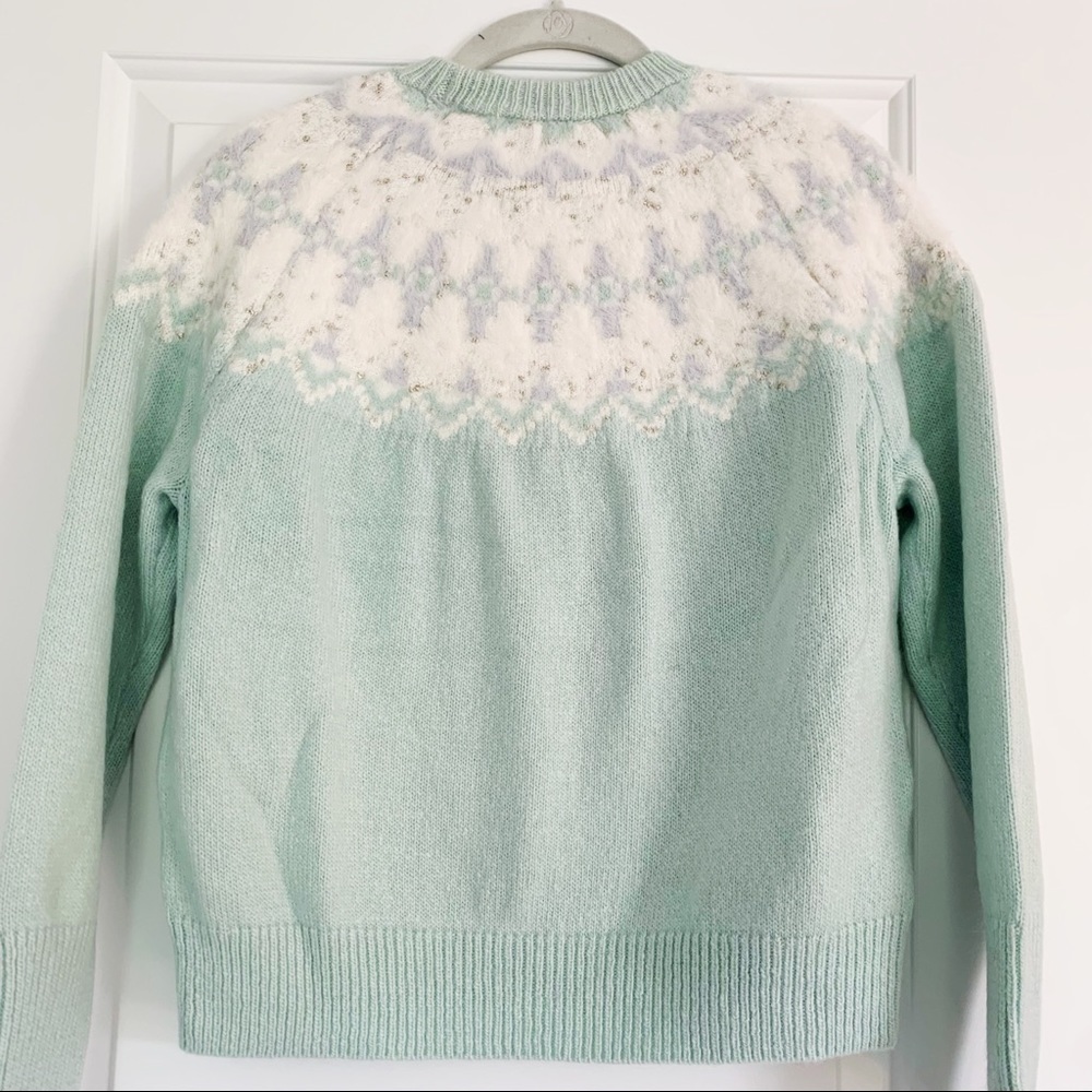 NWOT Ann Taylor Fair Isle Mock Neck Sweater - Picture 2 of 6